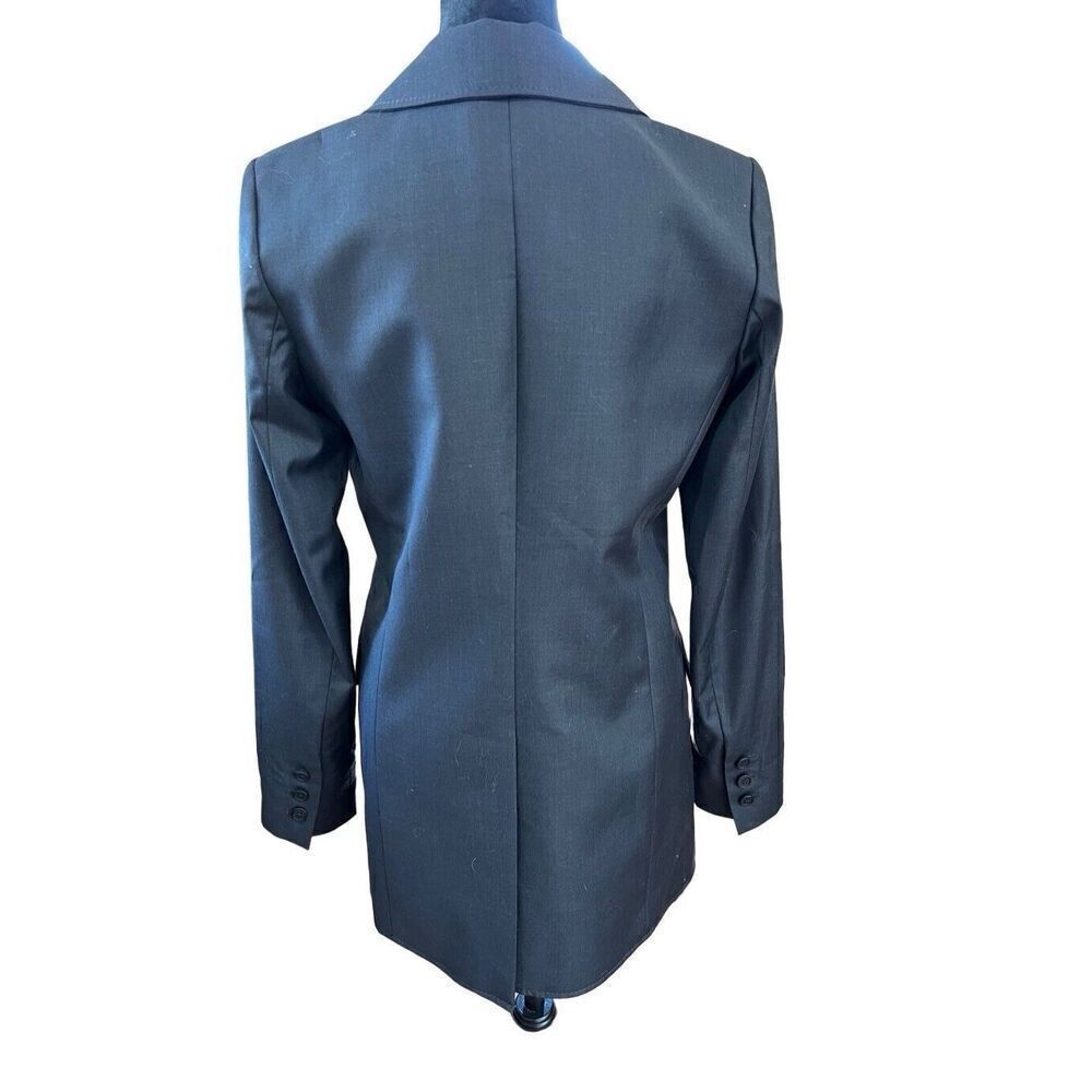 Smythe Blazer Classic Boyfriend Lined Wool & Cashmere Charcoal Gray Size 8 - Picture 13 of 14